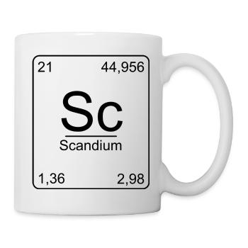 Scandium, Tableau périodique, Chimie, Physique - Mug blanc - blanc - Droite