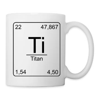 Titan, Periodensystem, Chemie, Physik, Element, - Tasse - Weiß - Rechts