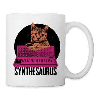 Synthesizer Analog Modular Vintage Retrowave - Mug - white - Right