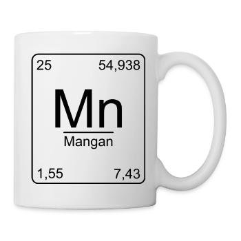 Mangan, Periodensystem, Chemie, Physik, Element, - Tasse - Weiß - Rechts
