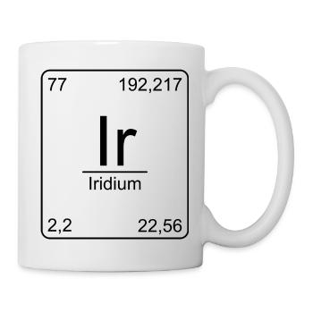 Iridium, Periodensystem, Chemie, Physik, Element - Tasse - Weiß - Rechts