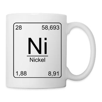 Nickel, Periodensystem, Chemie, Physik - Tasse - Weiß - Rechts