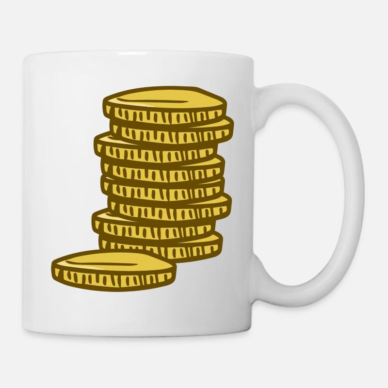 Münzen - Tasse - Weiß