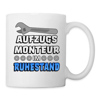 Aufzugsmonteur Spruch Servicetechniker Opa - Tasse - Weiß - Rechts