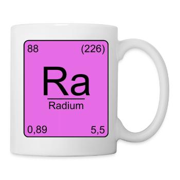 Radium, tableau périodique, chimie, physique, élément, - Mug blanc - blanc - Droite
