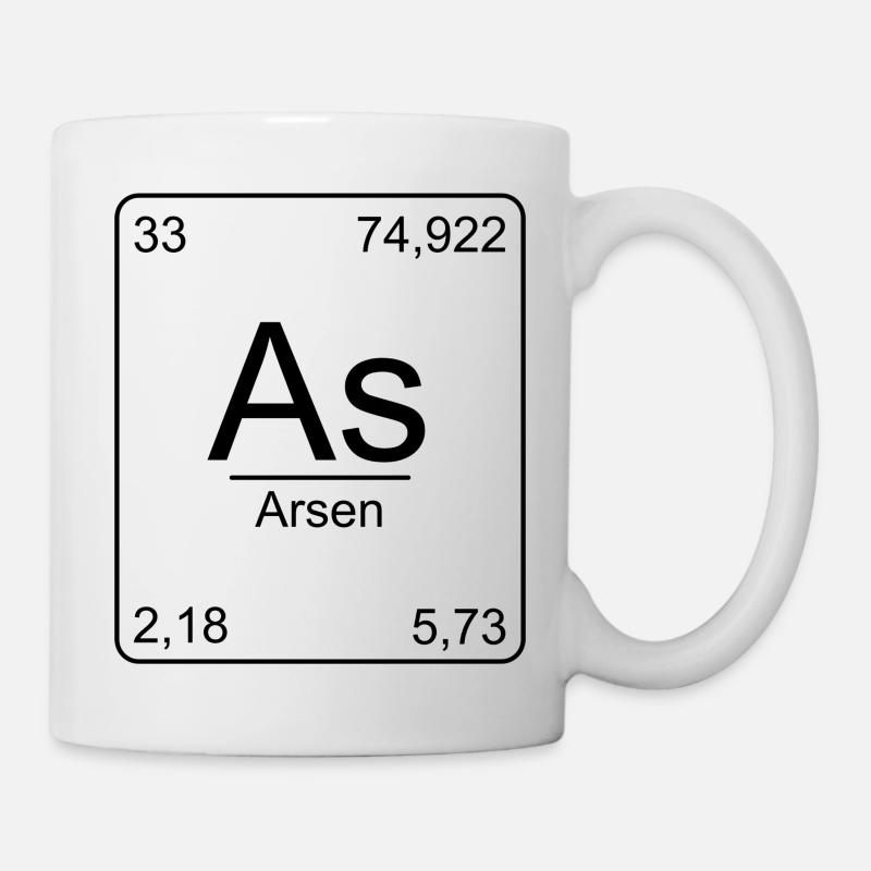 Arsenic, tableau périodique, chimie, physique, élément, pe - Mug blanc - blanc