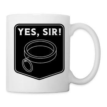 Yes Sir - Bdsm Collier Bondage - Sous Cadeau - Mug blanc - blanc - Droite
