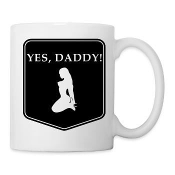 Yes Daddy Sub DDLG Geschenk CGL Little Girl - Tasse - Weiß - Rechts