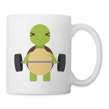 Fitness Gym d’entraînement Deadlifts Haltérophilie Turtle - Mug blanc - blanc - Droite