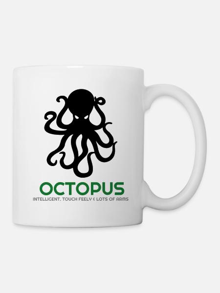 Ich liebe Oktopus, Oktopus, Oktopus Hoodies, Oktopus - Tasse - Weiß