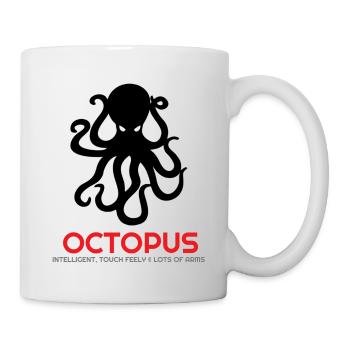 Oktopus, Octopus t Shirts, Octopus Hoodies - Tasse - Weiß - Rechts