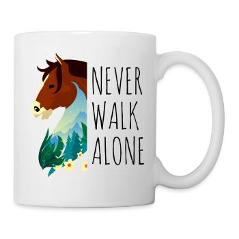 Never Walk Alone - Riding Club Horses Saying - Mug - white - Right