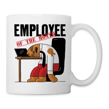 EMPLOYEE OF THE MONTH - Mug blanc - blanc - Droite