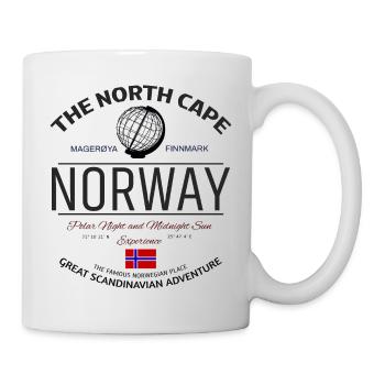 North Cape Nordkap Norway Skandinavien Design - Tasse - Weiß - Rechts