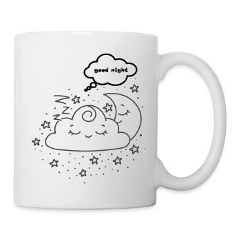 good night - T-shirt - Tasse - Weiß - Rechts