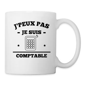 j peux pas je suis comptable humour - Mug blanc - blanc - Droite