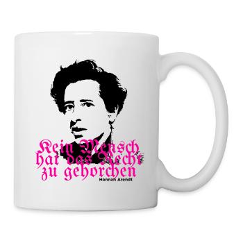 Hannah Arendt Fracture Pink - Mug - white - Right