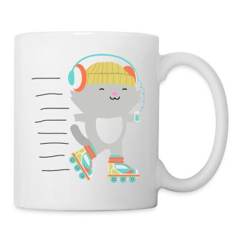 Patin à roulettes Chat Chat Rollerskates Chat - Mug blanc - blanc - Droite