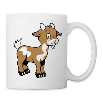 Ziege freundlich lieb - Tasse - Weiß - Rechts