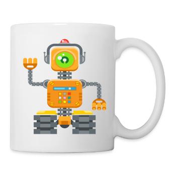 Roboter - Tasse - Weiß - Rechts