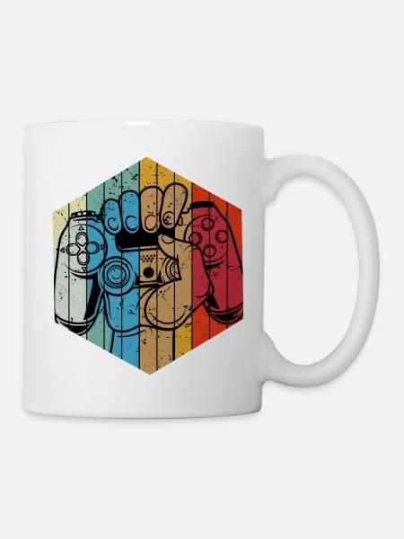 Gamer gamer controller vintage gamer - Mug - white