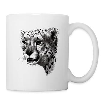 cheetah face - Mug - white - Right