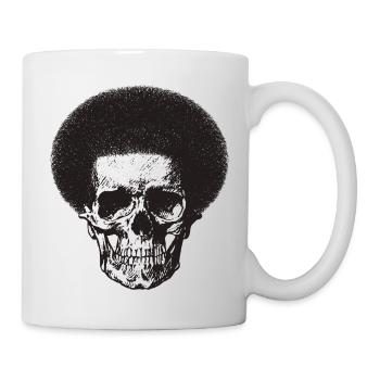 Skull with afro hairstyle. - Mug - white - Right