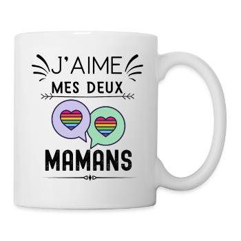 deux mamans lgbt - mamans lesbienne - Mug blanc - blanc - Droite