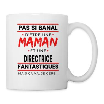 DIRECTRICE et Maman cadeau pour mère - Mug blanc - blanc - Droite