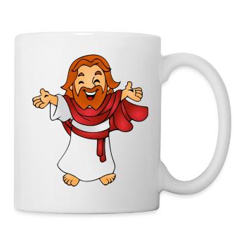 Jesus as a comic book gift gift idea - Mug - white - Right