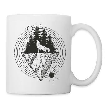 Entdecken Natur Tiere Series Wolf YIN YANG 01 - Tasse - Weiß - Rechts
