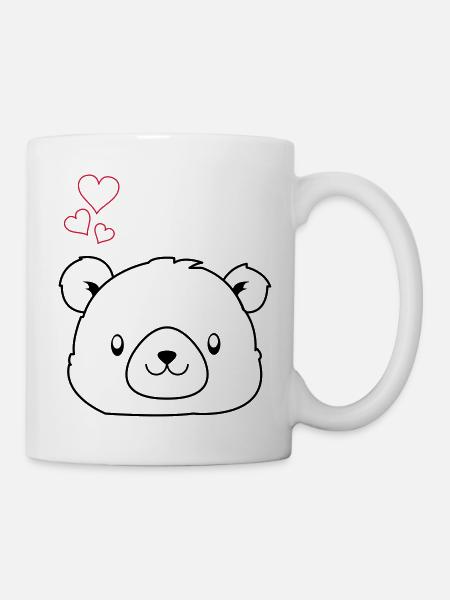 bär liebe - Tasse - Weiß
