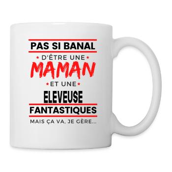 ELEVEUSE et Maman cadeau pour mère - Mug blanc - blanc - Droite