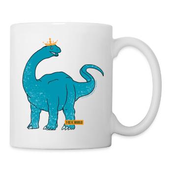 T-Rex World Dinosaurier Apatosaurus Mit Krone - Tasse - Weiß - Rechts