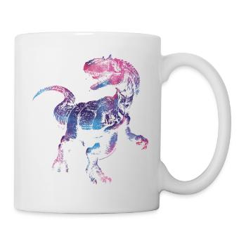 T-Rex World Dinosaurier Velociraptor Space Design - Tasse - Weiß - Rechts