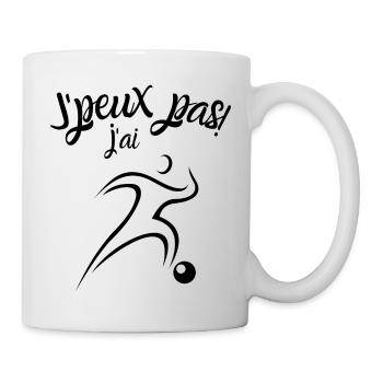J'peux pas j'ai foot - Mug blanc - blanc - Droite