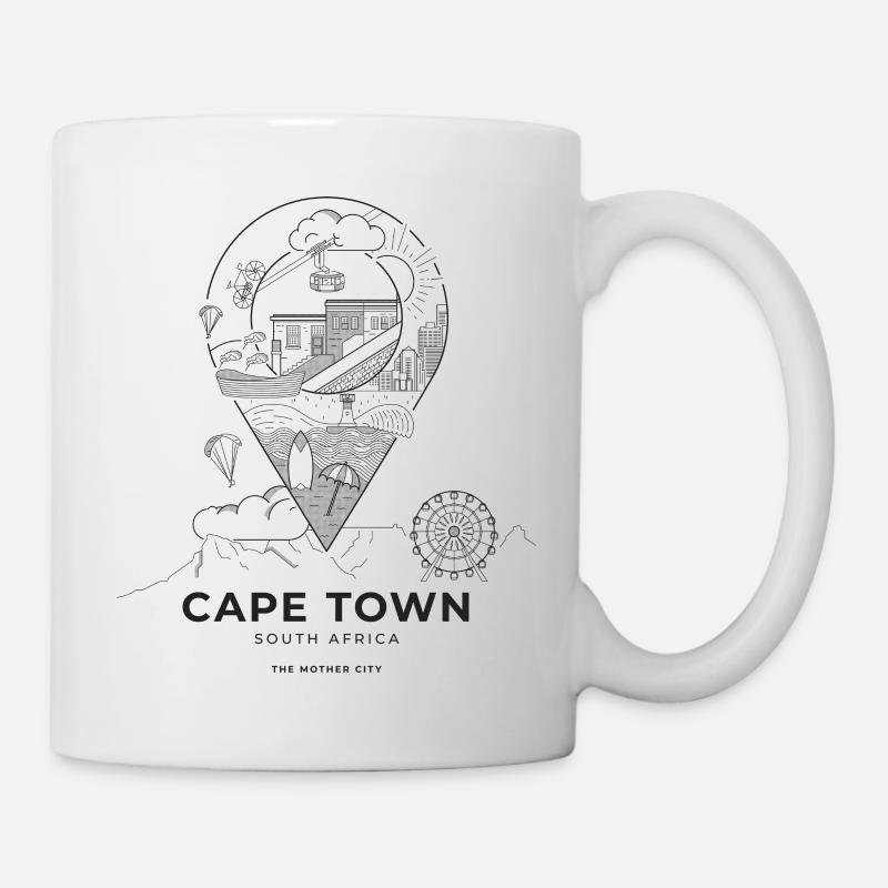 Le Cap, Afrique du Sud - Mug blanc - blanc