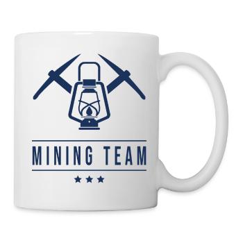 Mines équipe mineur mine bargarbeiter - Mug blanc - blanc - Droite