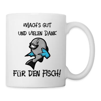 Vielen Dank für den Fisch - Tasse - Weiß - Rechts