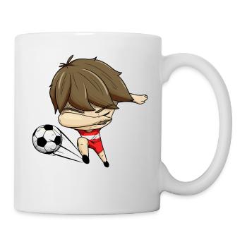 Dabbing Fußballer Österreich - Tasse - Weiß - Rechts