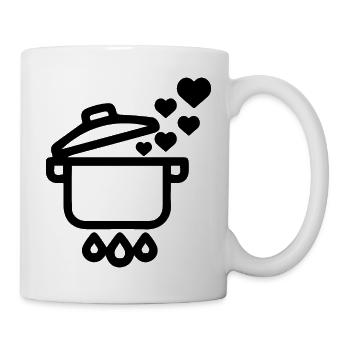 Cuisiner cuisiner Kitchen de la nourriture - Mug blanc - blanc - Droite