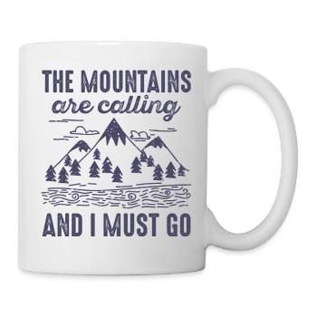Les montagnes appellent et je dois y aller - Mug blanc - blanc - Droite