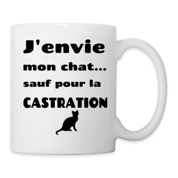 J'envie mon chat - Mug blanc - blanc - Droite