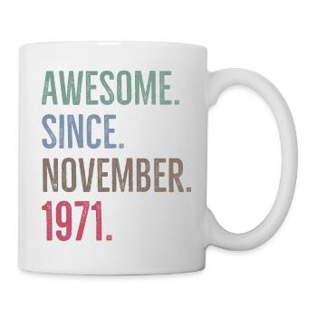 Génial depuis novembre 1971 - Mug blanc - blanc - Droite