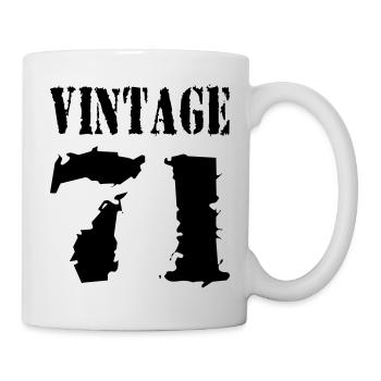 Vintage 1971 - Jahrgang 71 - Party Vector - Mug - white - Right