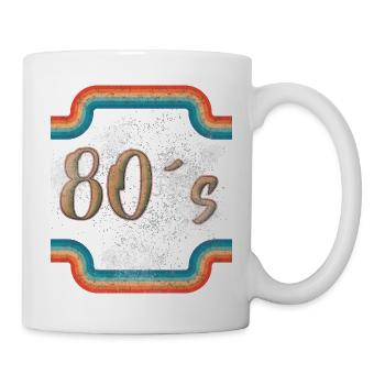 80s ohne - Tasse - Weiß - Rechts
