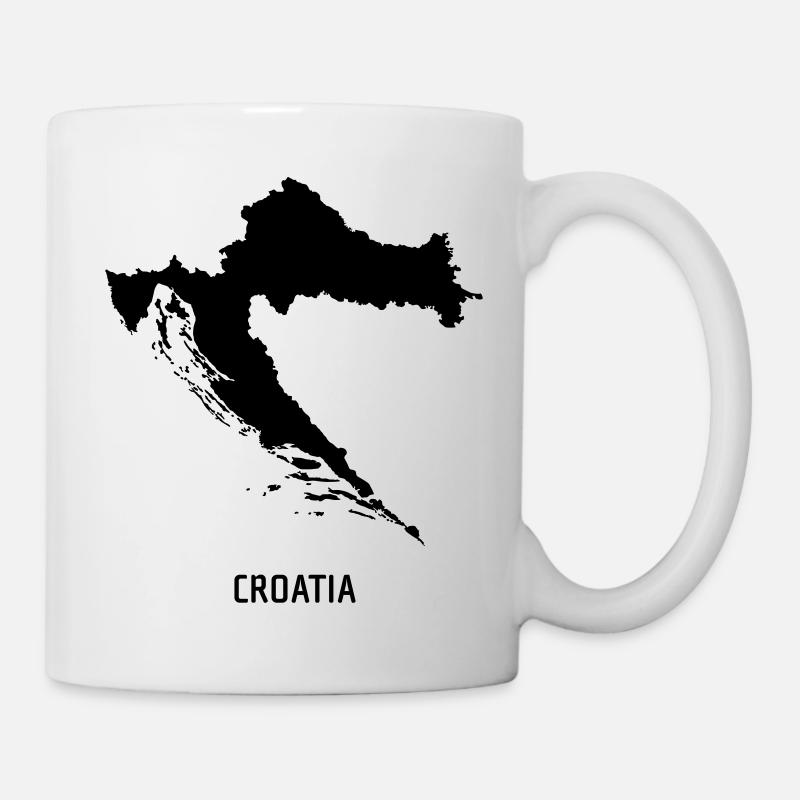 Croatie - carte géographique - Mug blanc - blanc