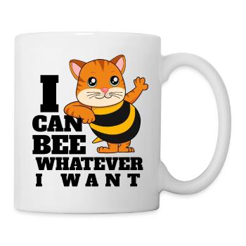 cat in bee costume bee cat lgbt lgbtqi+ - Mug - white - Right