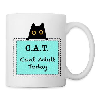 Can't Adult Today - C. A. T. - Black Cat - Mug - white - Right