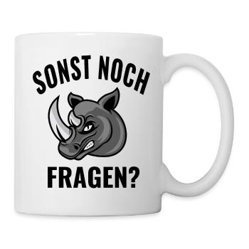 wütend genervt böse lustige Sprüche Noch Fragen? - Tasse - Weiß - Rechts